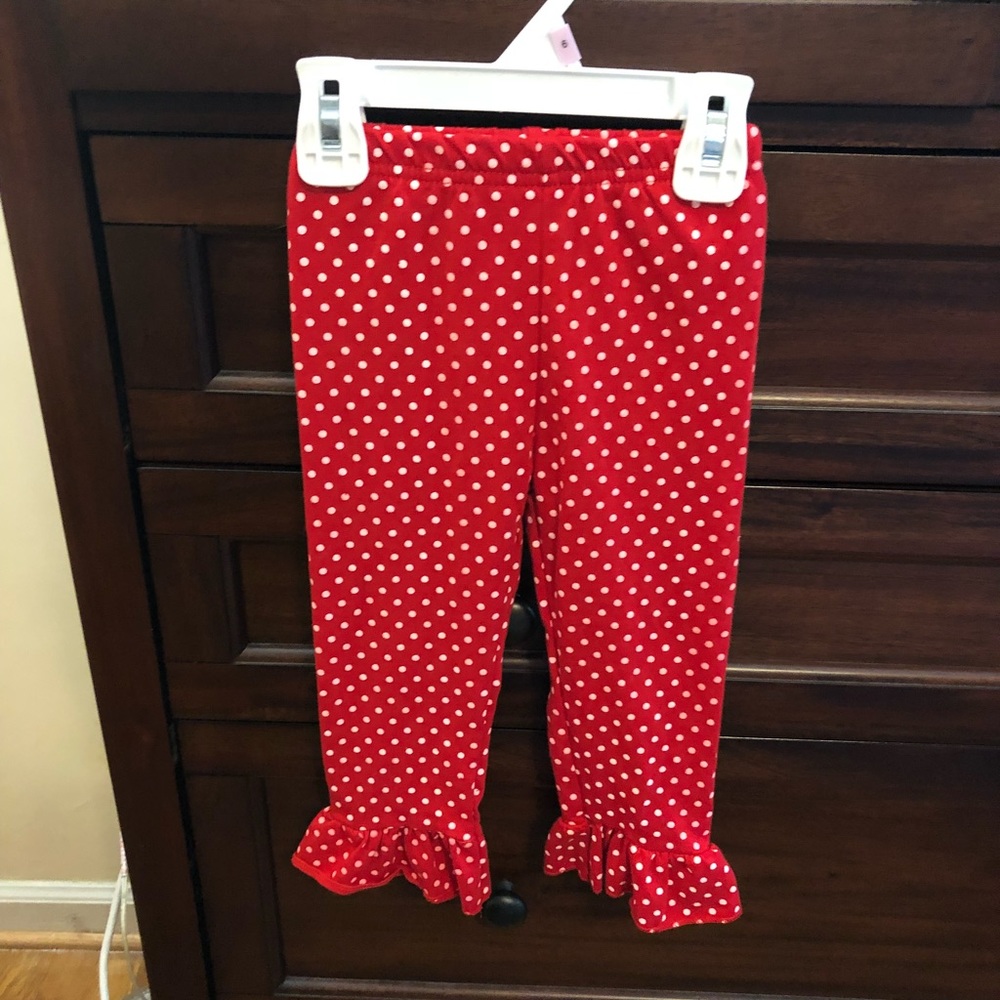 Red/white polkadot pants